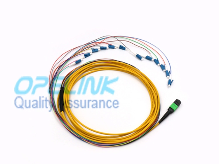 MTP/MPO-LC Round Fiber Optic Cable Fanout 0.9mm Fiber Optic Patch Cable