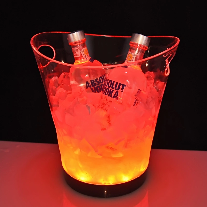 Customized Holders Type LED Plastic Party and Champagne Ice Buckets