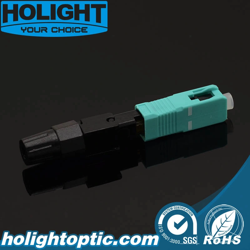 Fiber Optic Quick Assembly Connector FTTH Sc or Upc Om3 Optic Connector