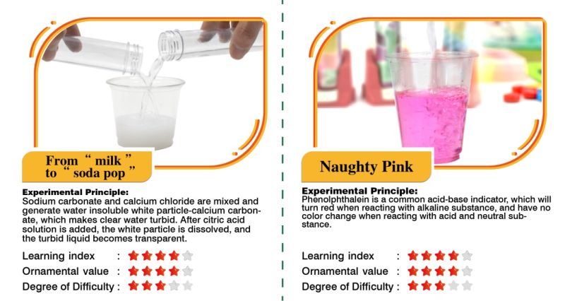 DIY Chemical Reaction Science Kit Edu Science Toy