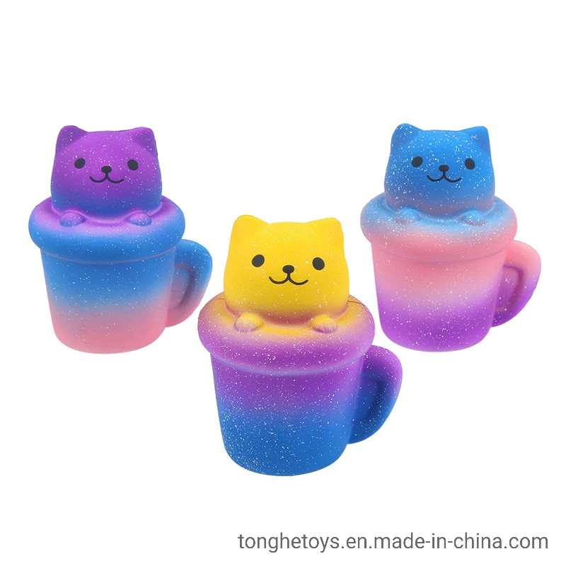 Slow Rising Squishies Cup Cat Stress Relief Kawaii Squeeze Toys Animal Series for Kids