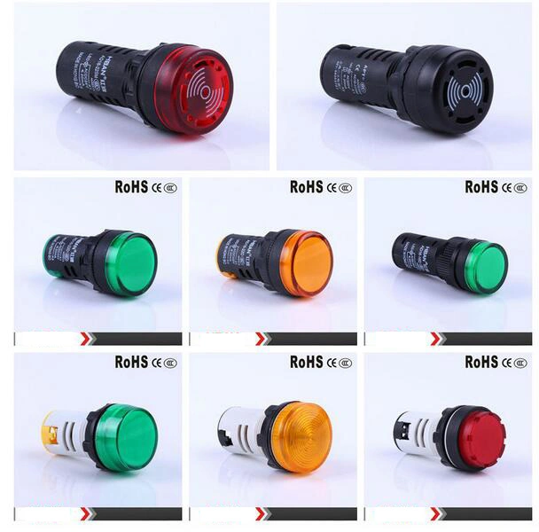 Indicator Lighting 220V LED Light Signal Indicator Pilot Lamp with Red Color Indicator Lamp LED Ad16