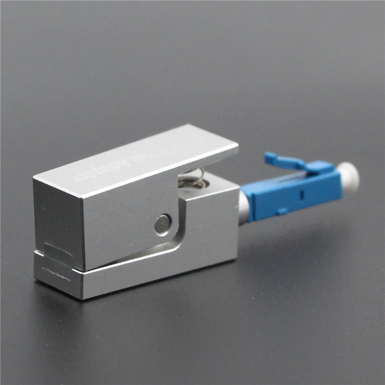 Square Type Data Center China Factory Bare Fiber LC Singlemode Simplex Plastic Blue Optic Adapter