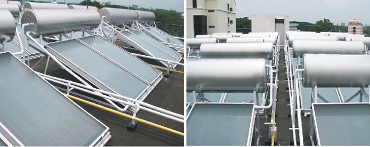 Black or White Flat Plate Panel Solar Water Heater with Selective Coating Absorber