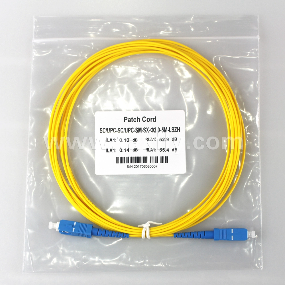 Optic Fiber 5m Sc-Sc Sm Fiber Optic MPO/MTP Patch Cord