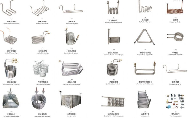 Anti-Corrosion Copper Coil Tube Heat Exchanger Tubular Heat Exchanger