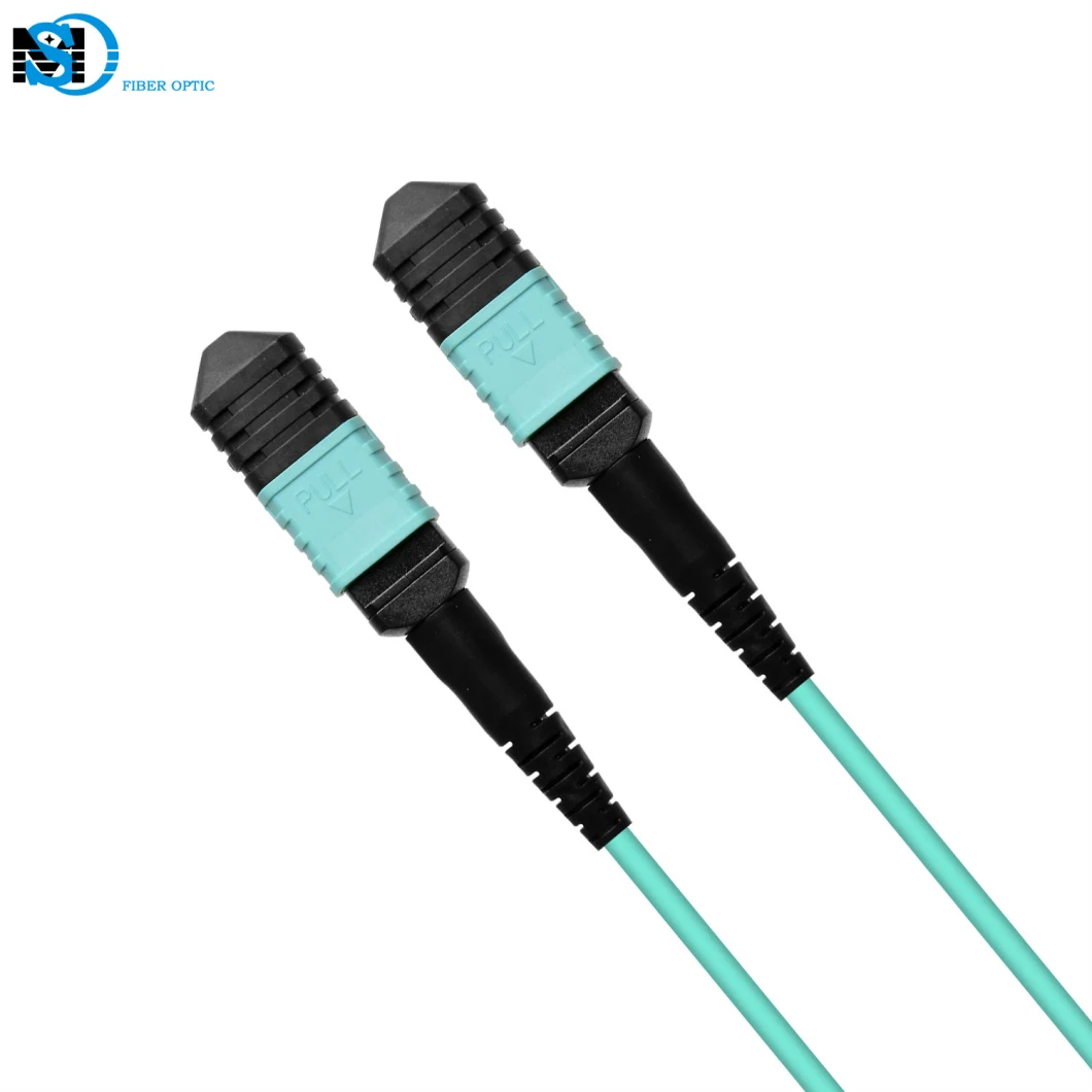 MPO-MPO 4 Cores Om3 40g Fiber Optic Patch Cord MTP Cable