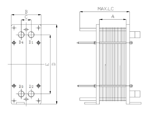 M3 Titanium Plate Heat Exchanger, Phe, Heat Exchanger