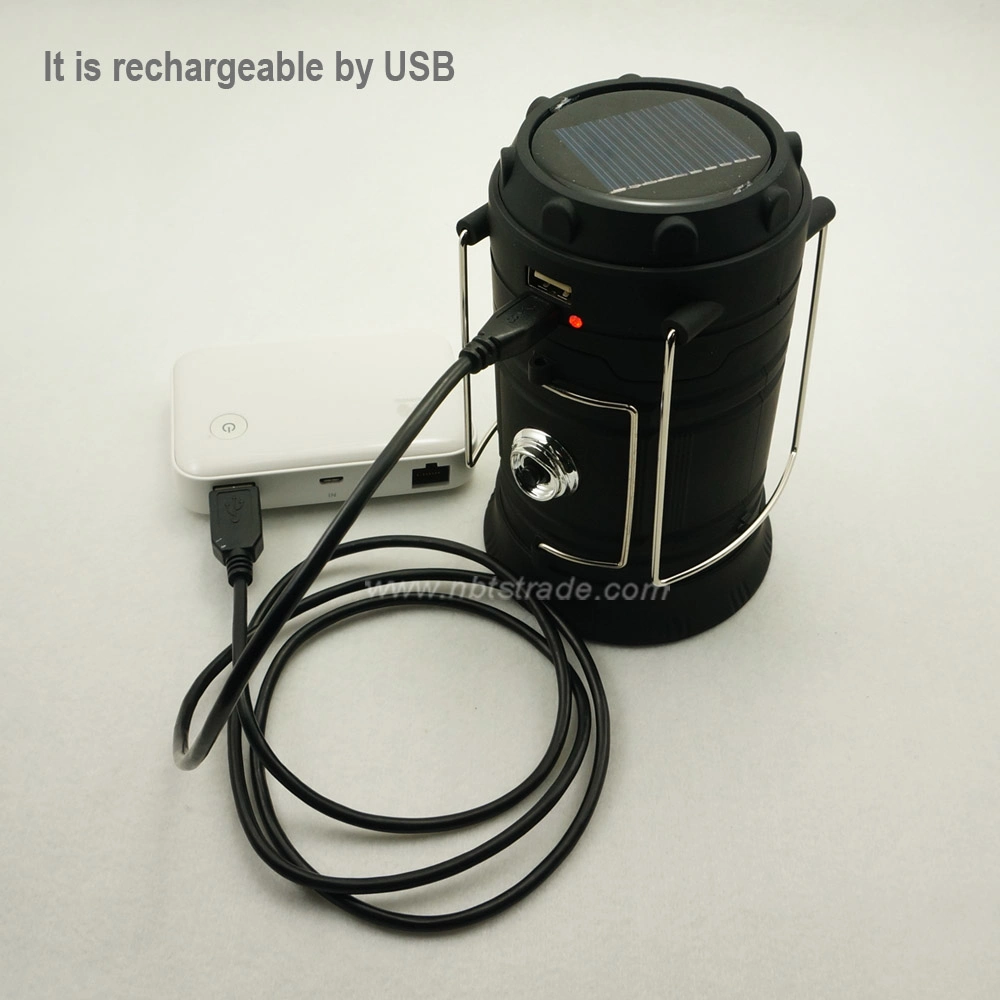 Solar & USB Rechargeable Outdoor Camping Light and Torch