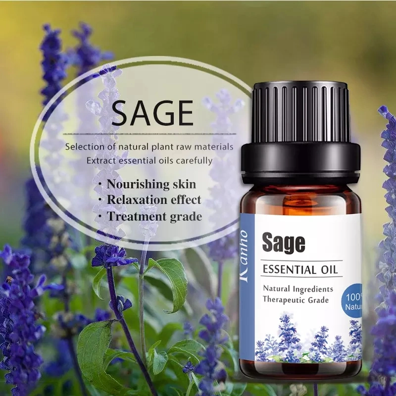 Wholesale 100% Natural 10ml Sage Essential Oil Private Brand Massage Aromatherapy Oil