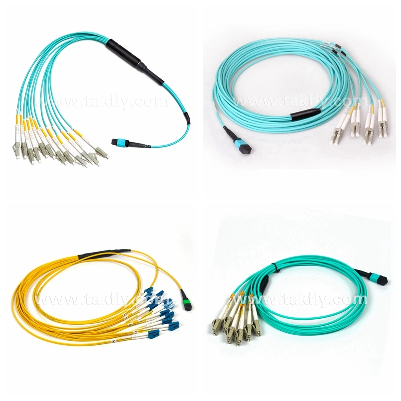 96 Cores Sc/ LC/St/FC/MPO/MTP Connector Fiber Optic MPO Patchcord