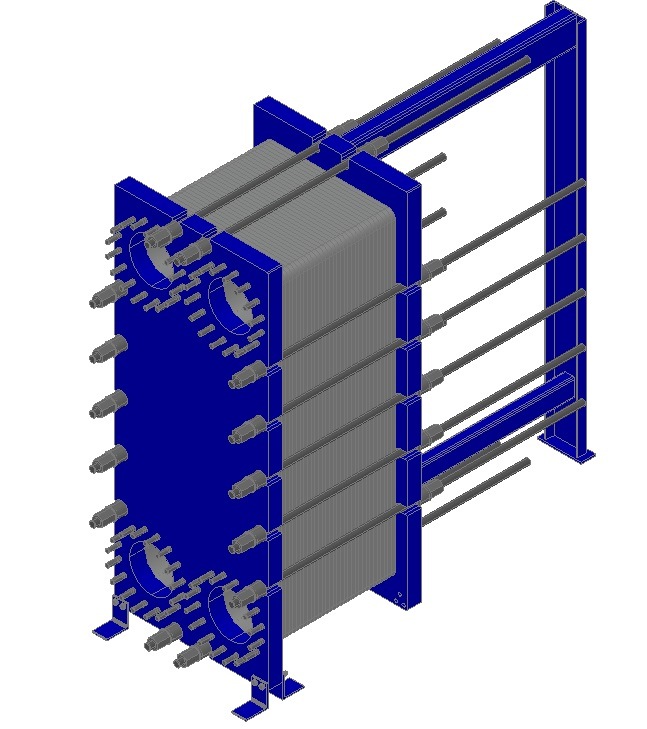 Grain Based Ethanol Production Free Flow Plate and Frame Heat Exchanger