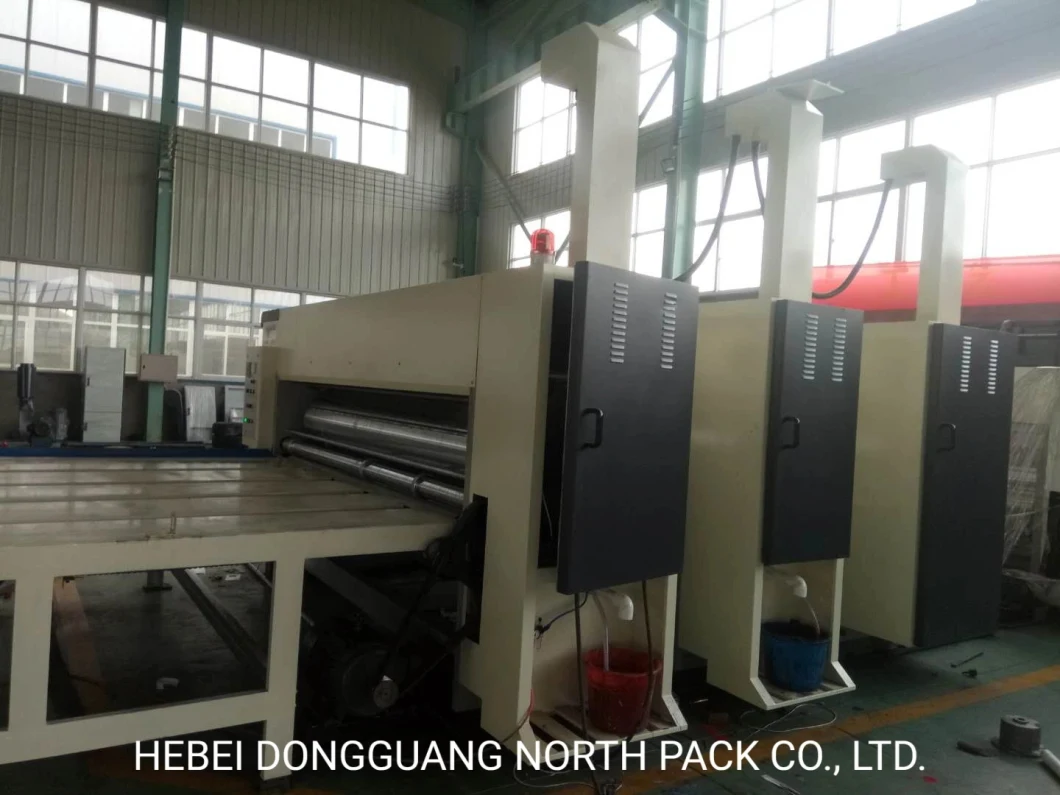 NP Semi-Automatic Chain feeding printing slotting die-cutting machine for carton boxing making