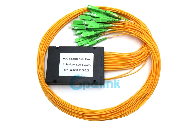 Fiber Optic PLC Splitter: 2X24 Fiber Splitter, 2.0mm Sc/APC, ABS Box Package