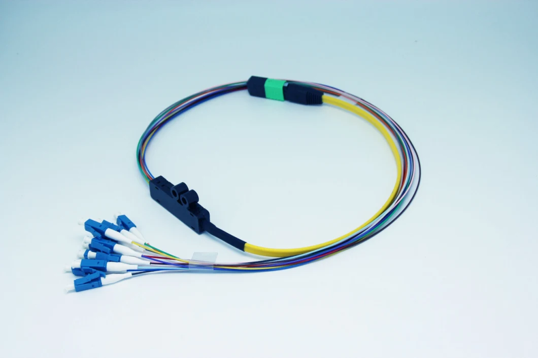 Fiber Optic Cable MPO-LC Fanout Cable Singlemode/Multimode 12fibers Used for FTTH
