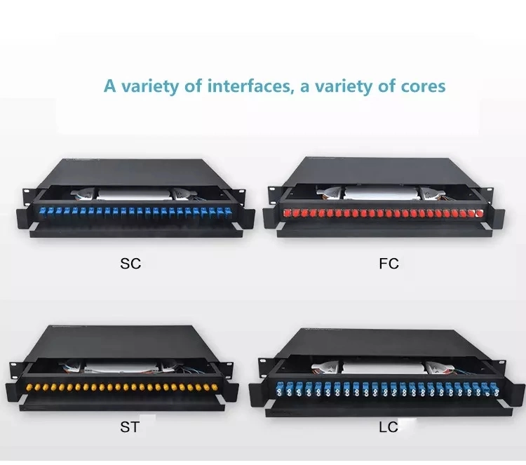 FTTH Rack Mount Drawer Type St Fiber Optic Splicing Patch Panel Fiber Optic ODF