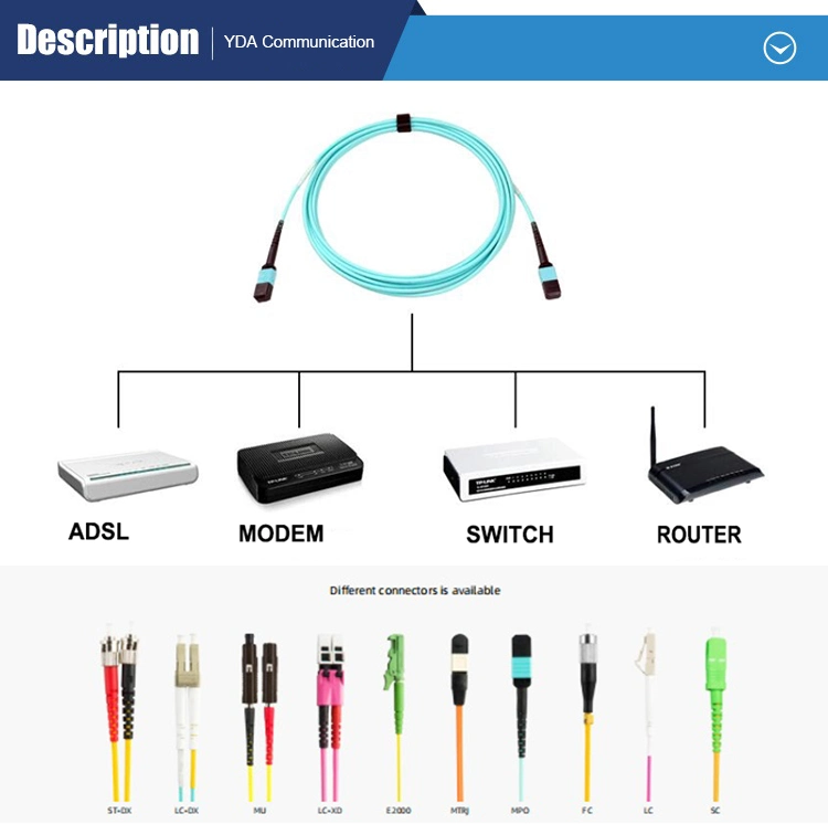 FTTH Fiber Optic 40g Trunk Cable MPO MTP Connector Jumper