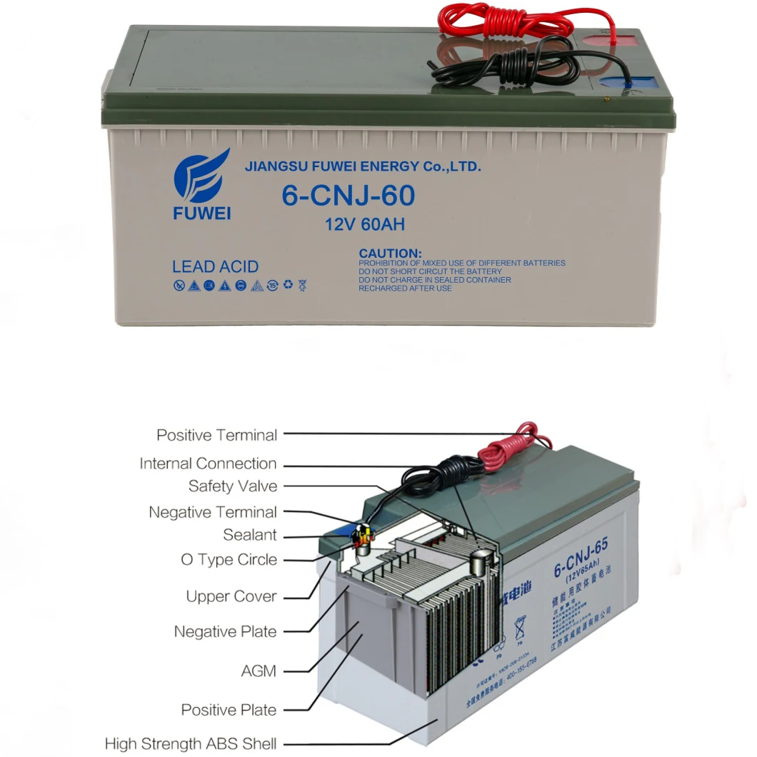12V 60ah Power Lead Acid Solar Gel Battery for off-Grid Solar Power System