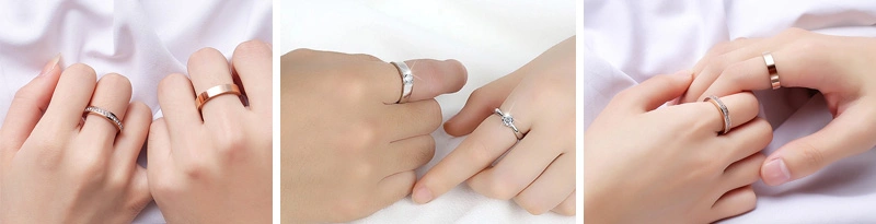 Women Jewellery Ring Key Ring Bracelets 18K White Gold Ring