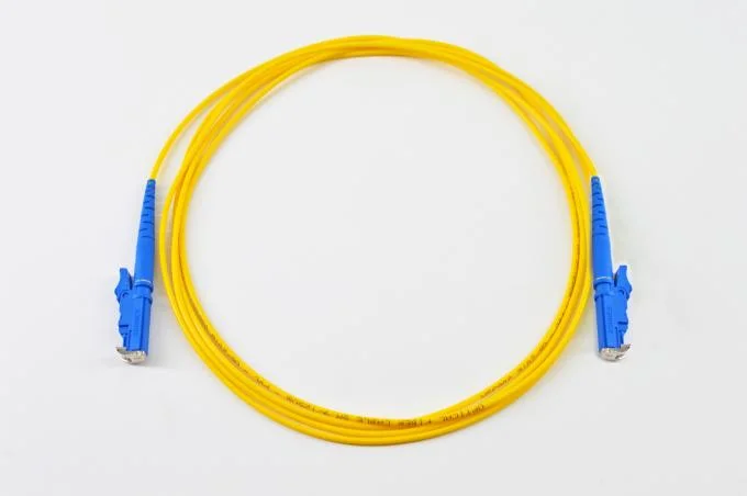 Optical Fiber Durable Fiber Optical Patch Cord E2000/APC E2000/Upc Low Smoke Zero Halogen Jacket