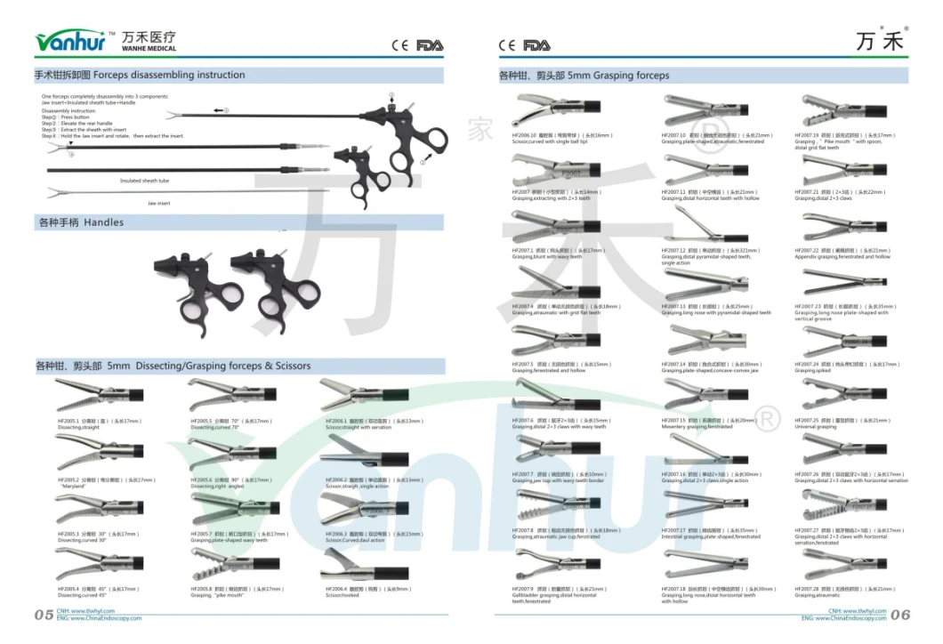 5mm Laparoscopic Instrument Mixtre Dissecting Forceps