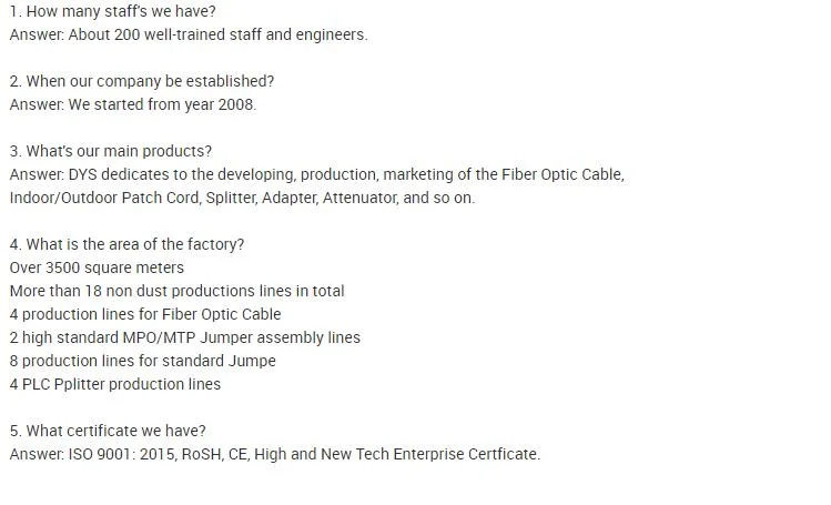 MTP/MPO-LC Sm Round Cable Fanout 2.0mm Optical Fiber Patch Cable