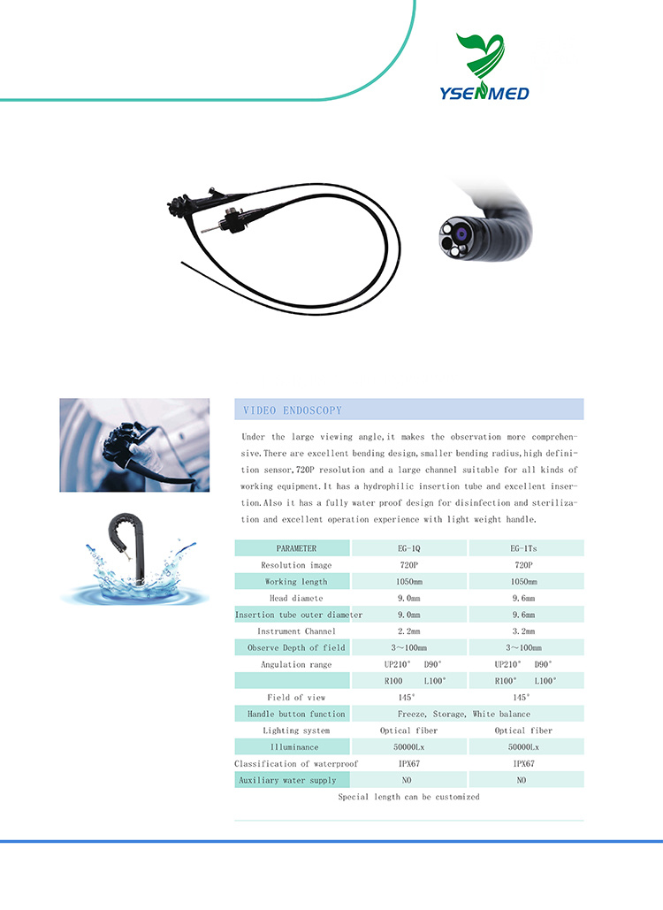 Ysvme-100 Medical Endoscope Video Endoscope Ent Endoscope