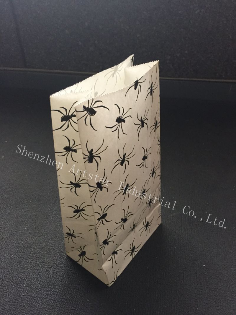 Kraft Paper Bags Breakfast Square Bottom Paper Bags Candy Food Paper Bags Baking Dessert Party Paper Bags Wholesale