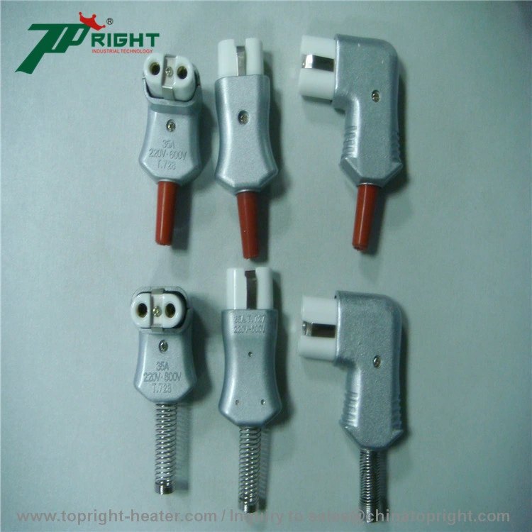 The Aluminium Body Plug with 2 Pins Silicone Plugs Connector Tr-Cp07