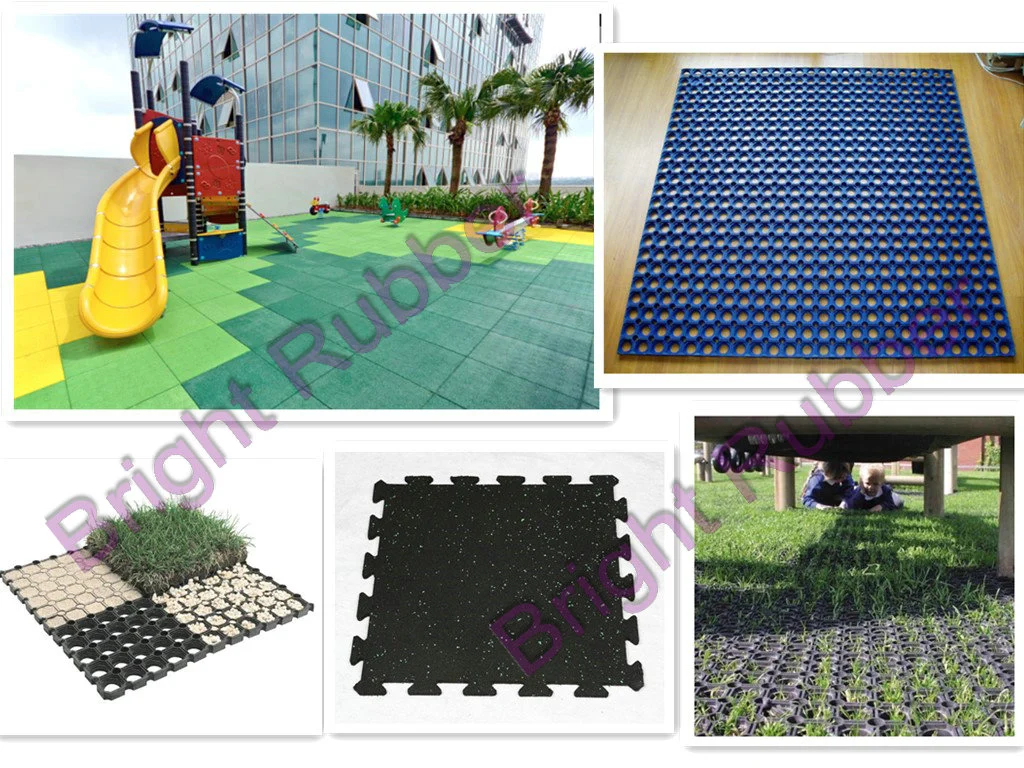 Anti-Fatigue Compression Resistance SBR Rubber Ring Mattress Rubber Flooring Mat for Grass Protection
