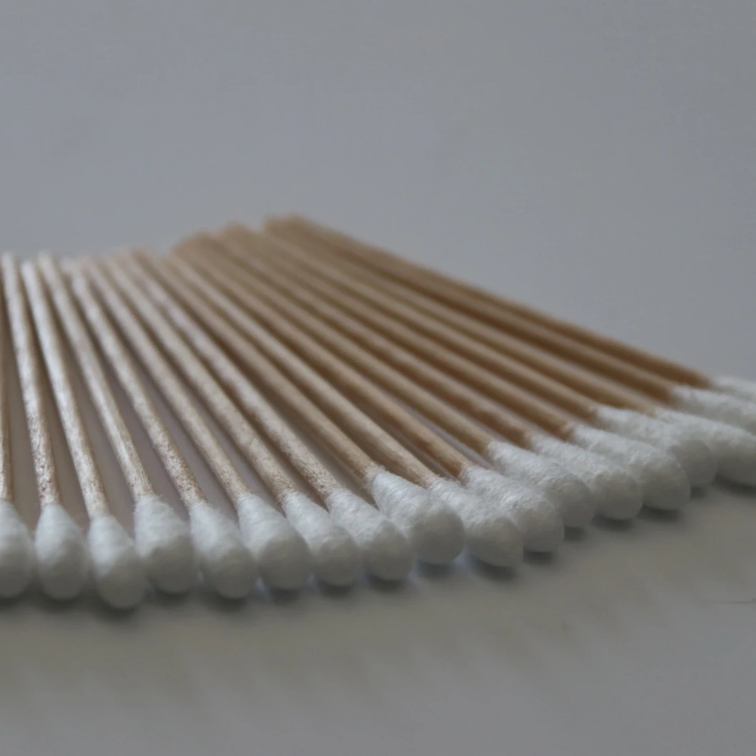 Single Tipped Cotton Applicator/Cotton Tip Applicator/ Wooden Cotton Applicator