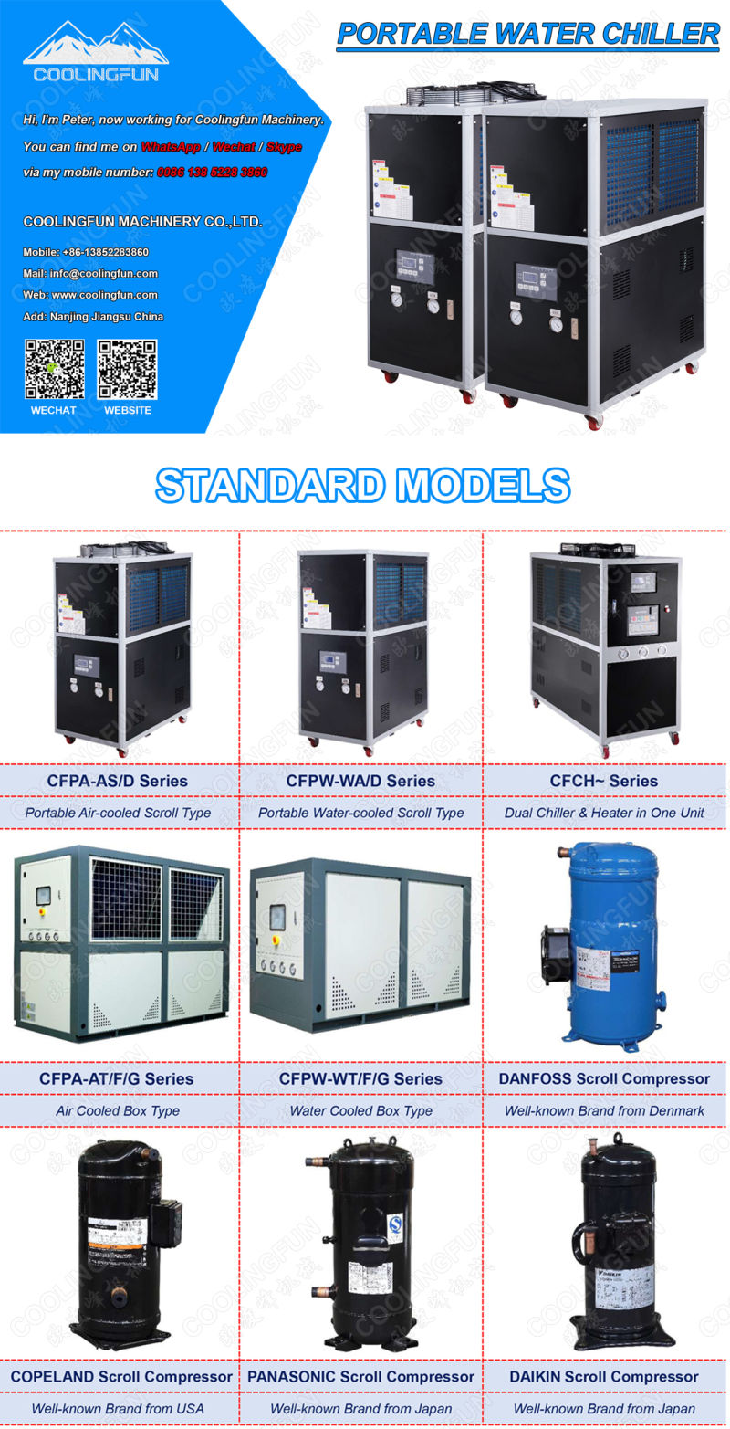 Industrial Water Cooled Scroll Type Chiller Cooling Unit