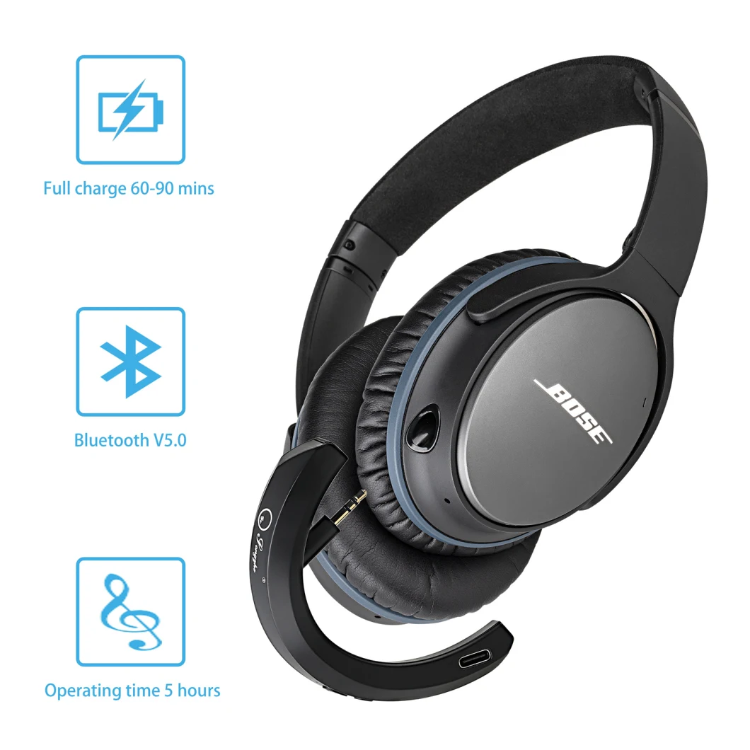 Headphone Bluetooth Adapter for Bose QC15, QC25 Adapter Wireless Adaptor