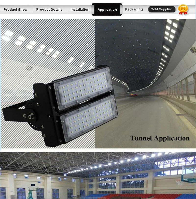 Outdoor Waterproof IP65 20000 Lumens 200W LED Tunnel Light High Lumen Outside Relfector Lights