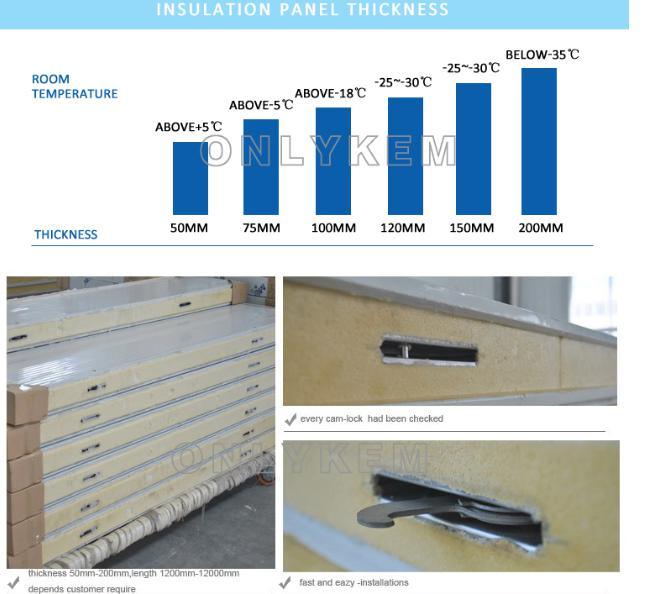 Food Industry Cold Storage Deep Freezer with Refrigeration Unit