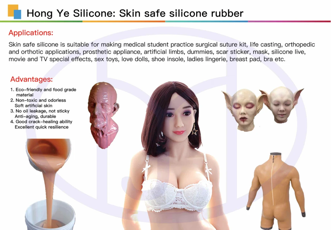 High Quality Platinum Cure Silicone Rubber to Make Prosthetic Appliance with RTV2 Liquid Silicone Rubber