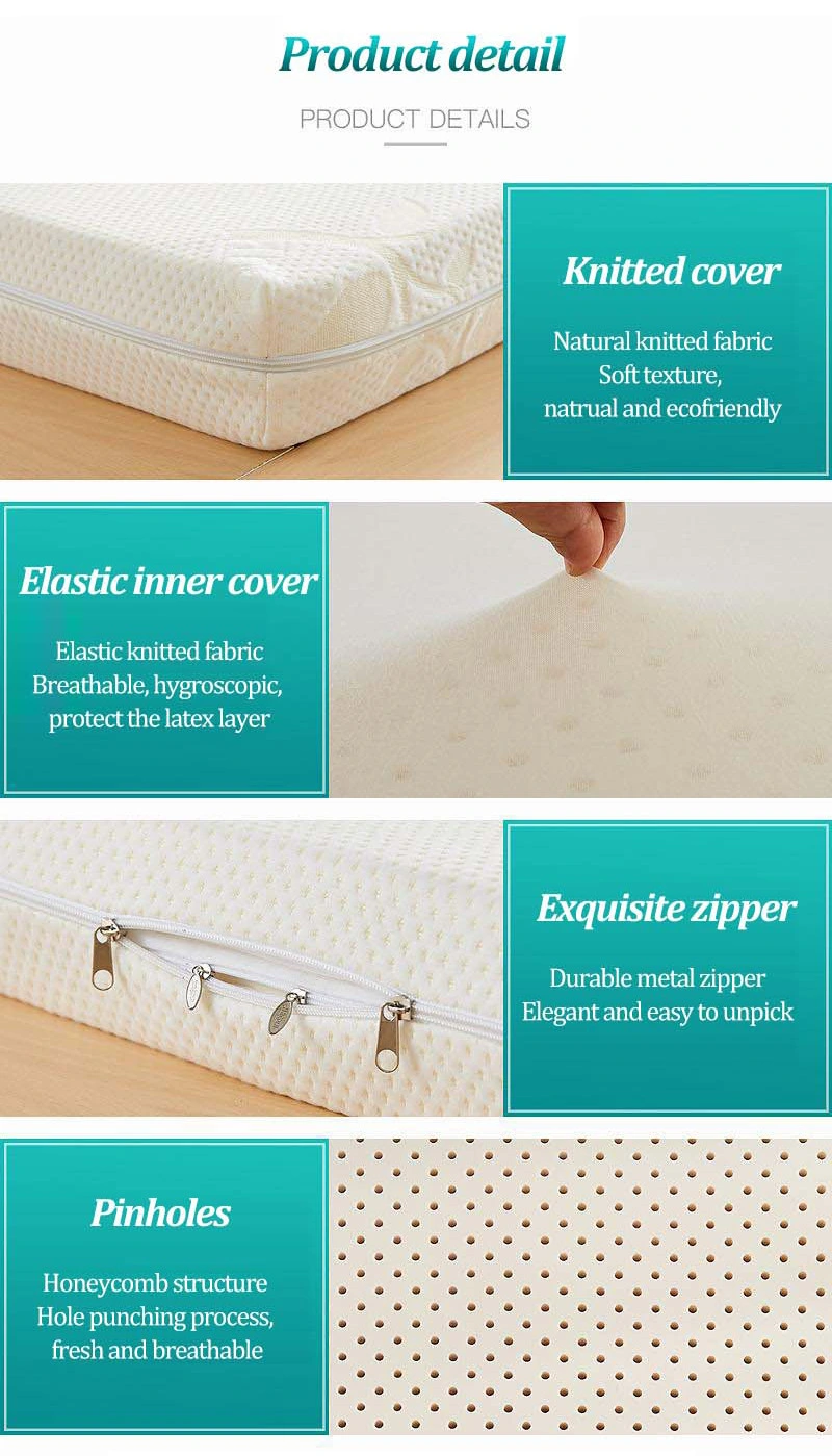 Natural Latex Mattress Thick 10cm Compressed Breathable Cover Super King