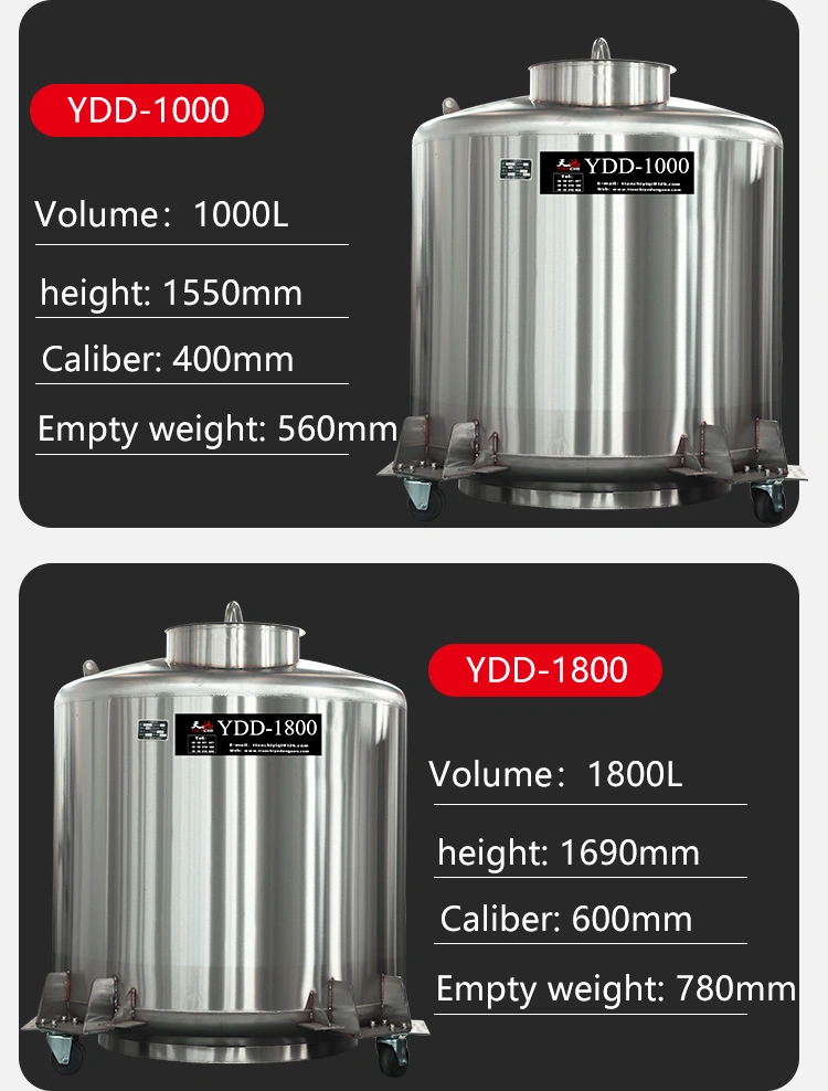 Ydd-1800-Vs/Pm Movable Stainless Steel Sealed Storage Tanks Liquid Nitrogen Tank