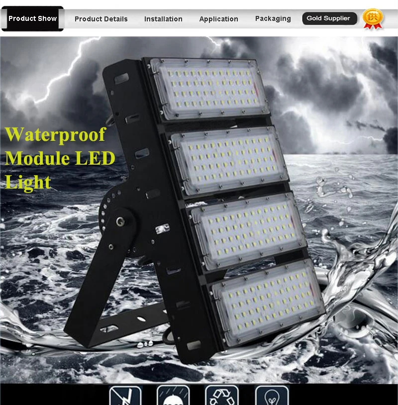 Outdoor Waterproof IP65 20000 Lumens 200W LED Tunnel Light High Lumen Outside Relfector Lights