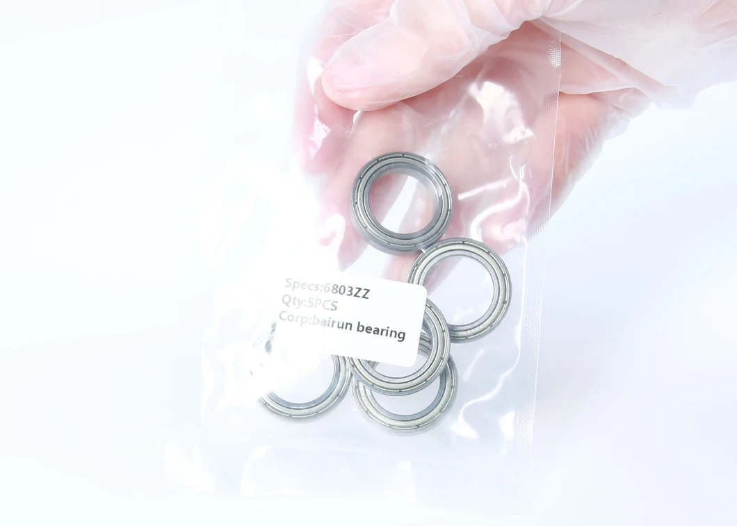 Slim 6803 Zz Size 17*26*5 mm Rubber Seal Sealed Stainless Steel Ball Bearings