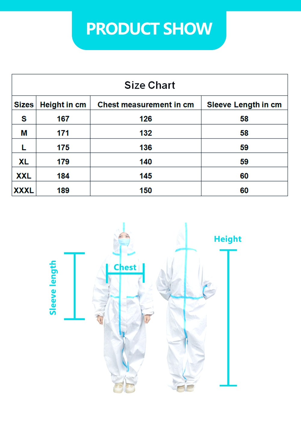 High Quality Disposable Medical Protective Clothing Medical Disposable Coverall Woman