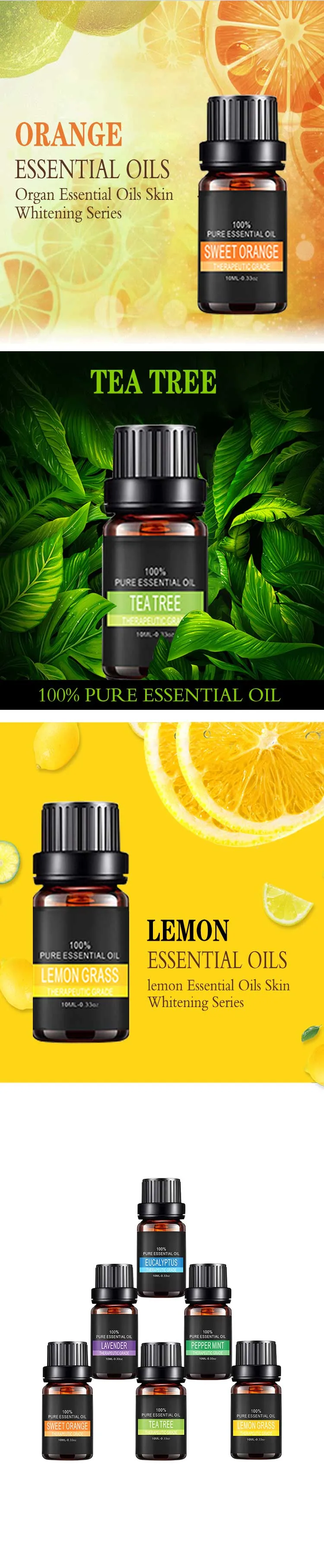 OEM Natural 100% Pure Essential Oil with Whitening Comfortable