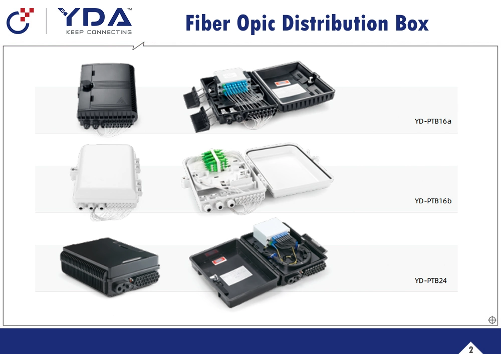 FTTH Fiber Optic Distribution Box 24c Terminal Box Fiber Optical Termination Box for Splicing Splitter Cable Arrangement