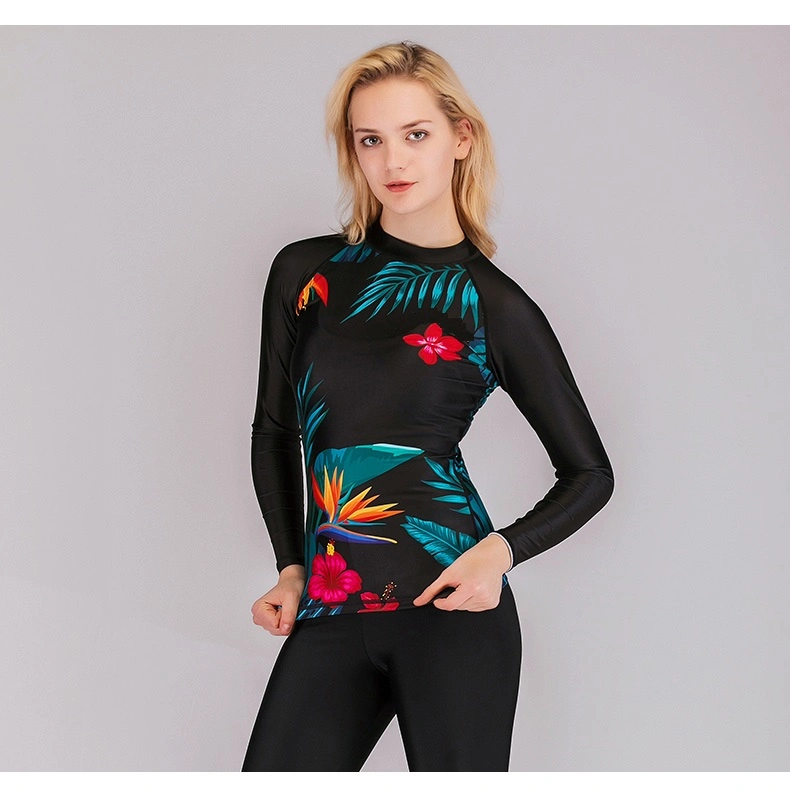 Girl's Swimming Surfing Diving Wetsuits Upf50 Rashguard Swimsuit Swimming Clothing Long Sleeve