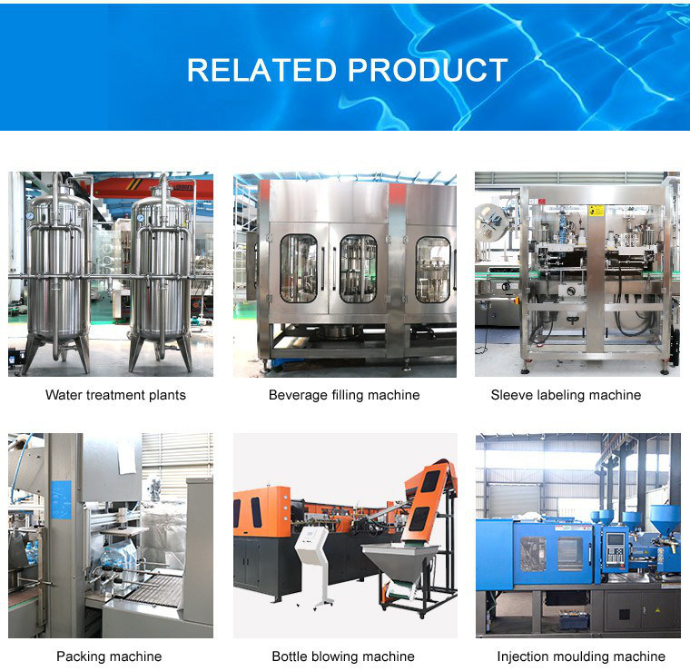 500ml Full Automatic 3 In1 Complete Drinking Water Bottling Machine for Whole Plant