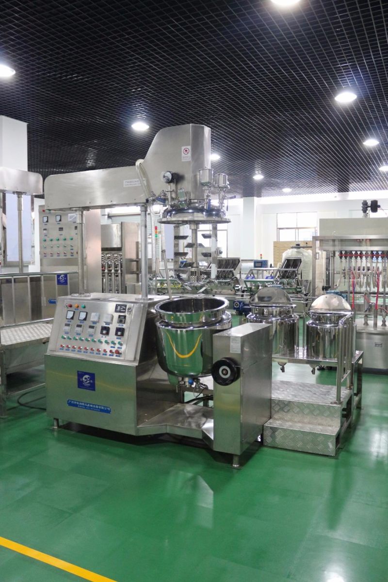 5-1000L Vacuum Emulsifing Machine for Cake Gel Wtih Hydraulic System