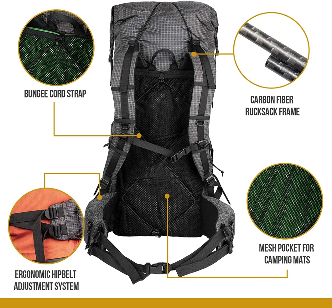 35L+5L Internal Frame Hiking Backpacks for Camping Hiking