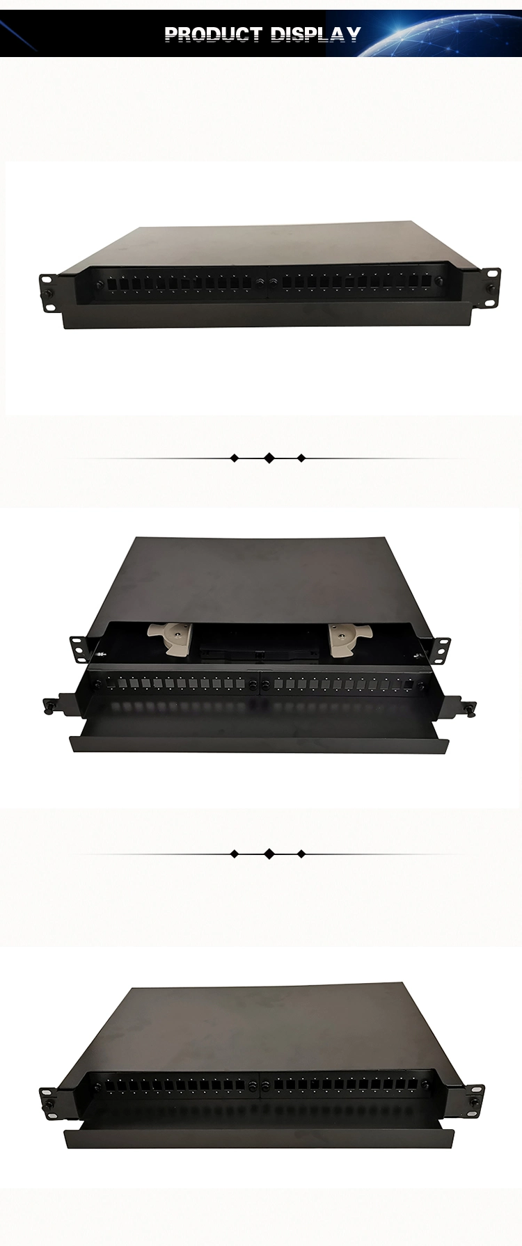Manufactory Price 12 24 48 96 Core Port FTTH Splicing Fiber Optic Patch Panel Terminal Box