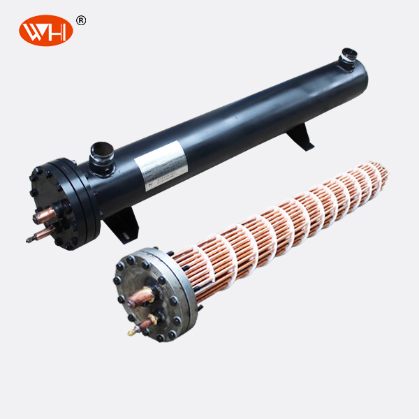 Titanium Vertical Shell and Tubes Heat Exchanger Water to Refrigerant