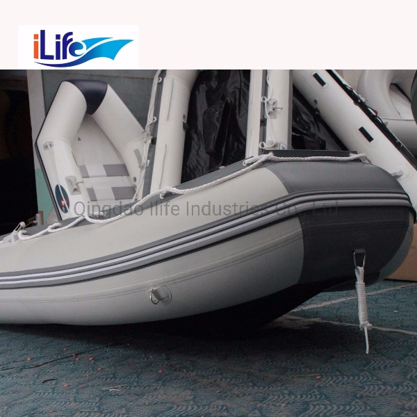 Ilife PVC/Hypalon Inflatable Rescue Fishing Rubber Boat with Aluminum/Drop Stitch Air/Plywood Floor